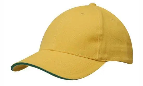 Headwear Brushed Heavy Cotton Cap With Sandwich Trim X12 - 4210 - City Workwear